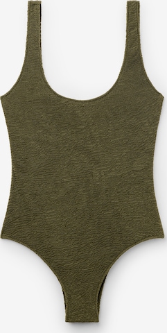 CALZEDONIA Swimsuit 'CRINKLE WAVES' in Green: front