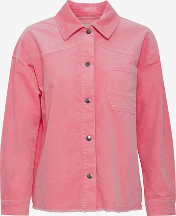 PULZ Jeans Between-Season Jacket in Pink: front