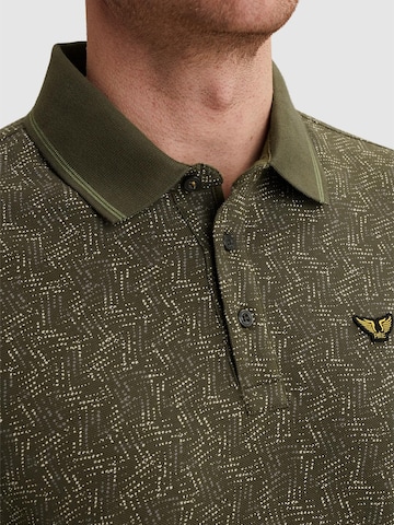 Maglietta 'Polo shirt with allover print and ribbed collar' di PME Legend in verde