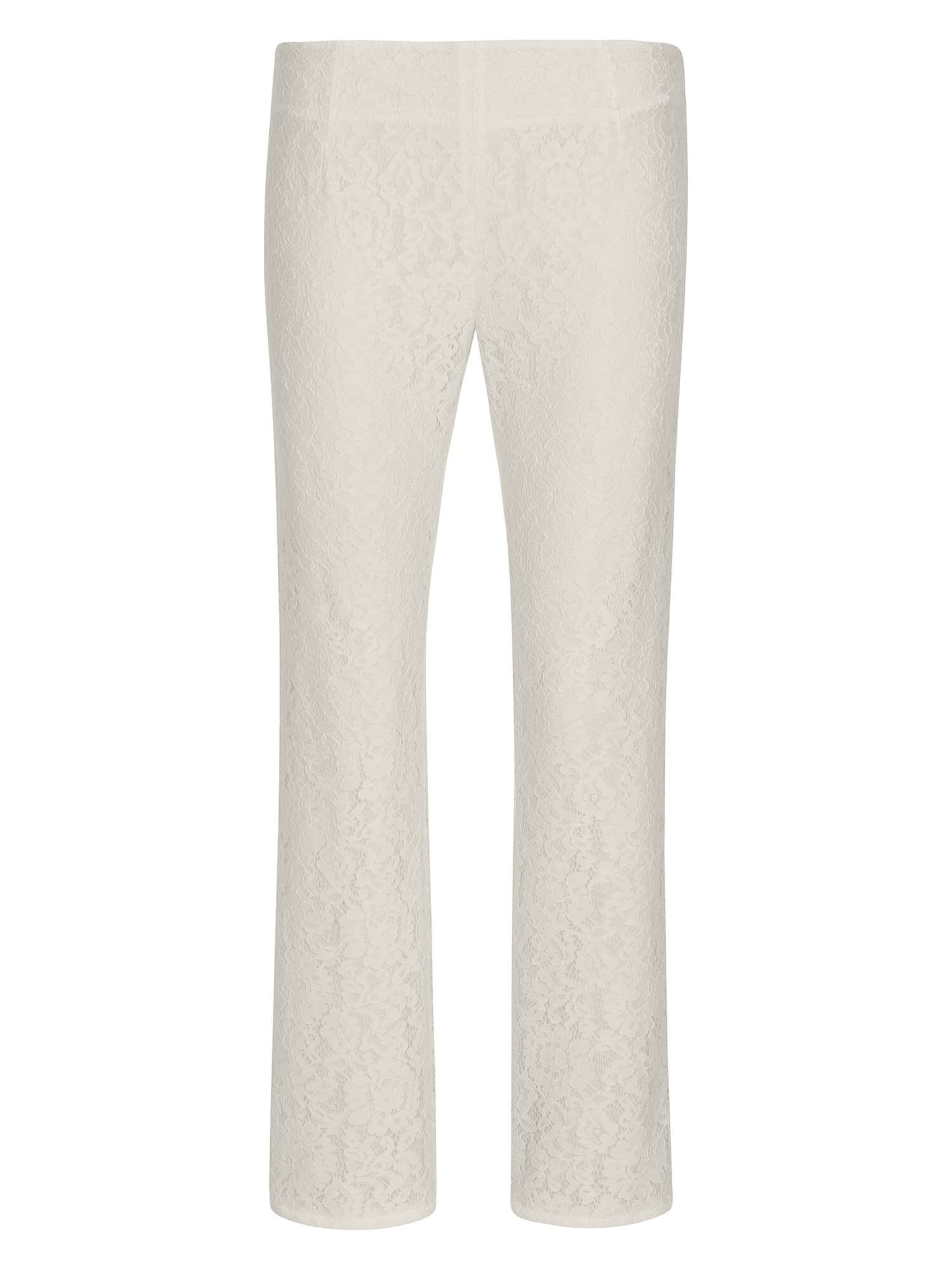 évasé Pantalon MADELEINE en blanc : devant