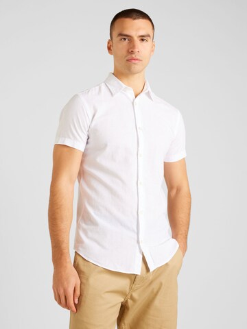 JACK & JONES - Ajuste regular Camisa en blanco: frente