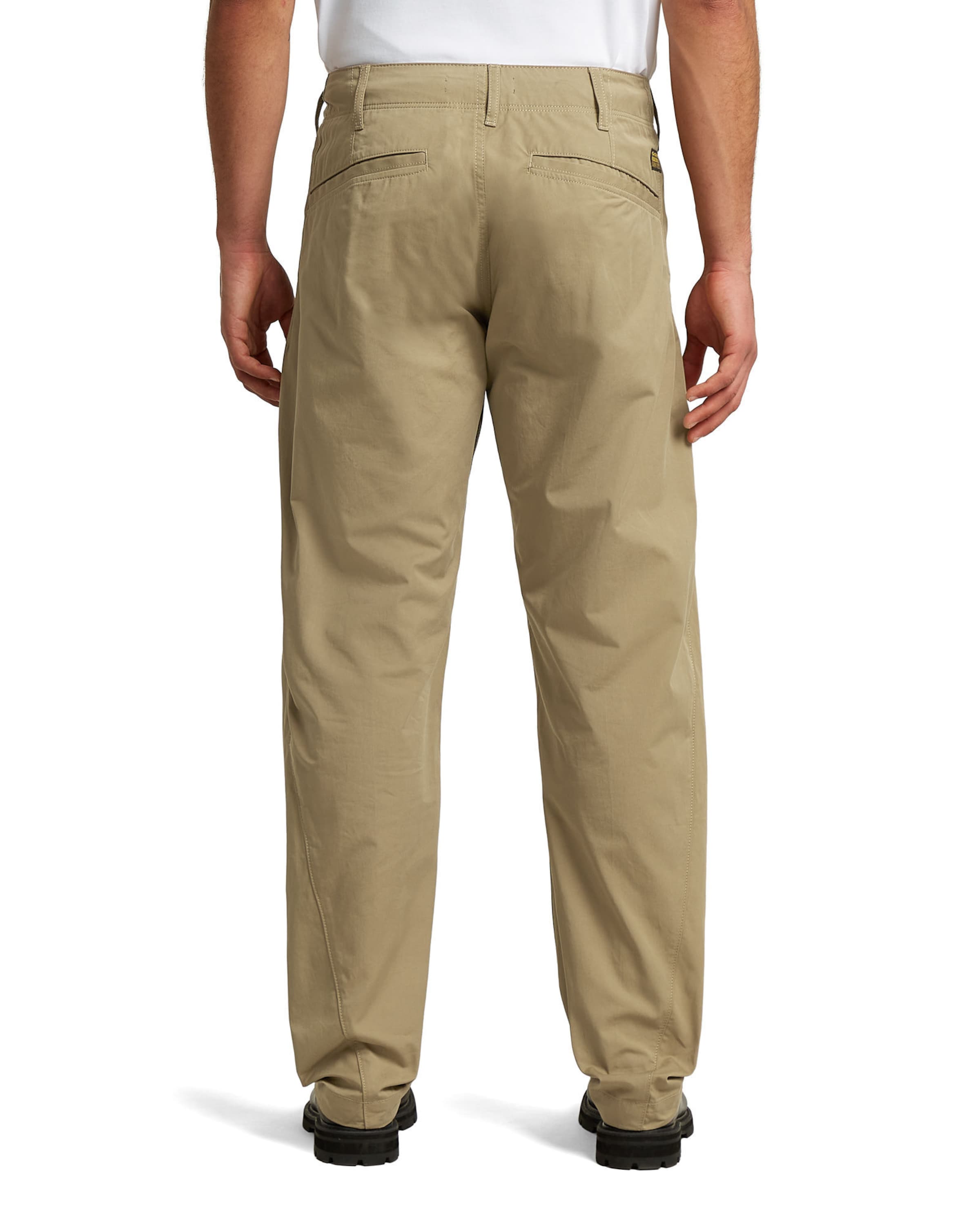 G-STAR Tapered Chino 'Pleated Loose Tapered Chino' in Beige