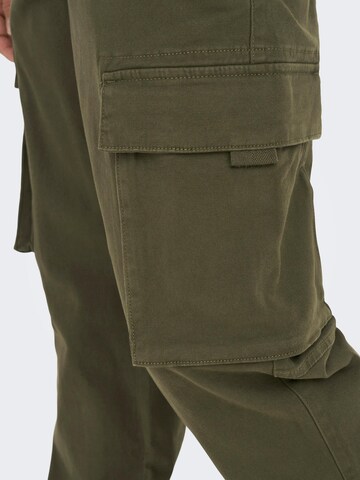 regular Pantaloni cargo 'NEXT' di Only & Sons in verde