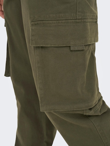 Regular Pantalon cargo 'NEXT' Only & Sons en vert