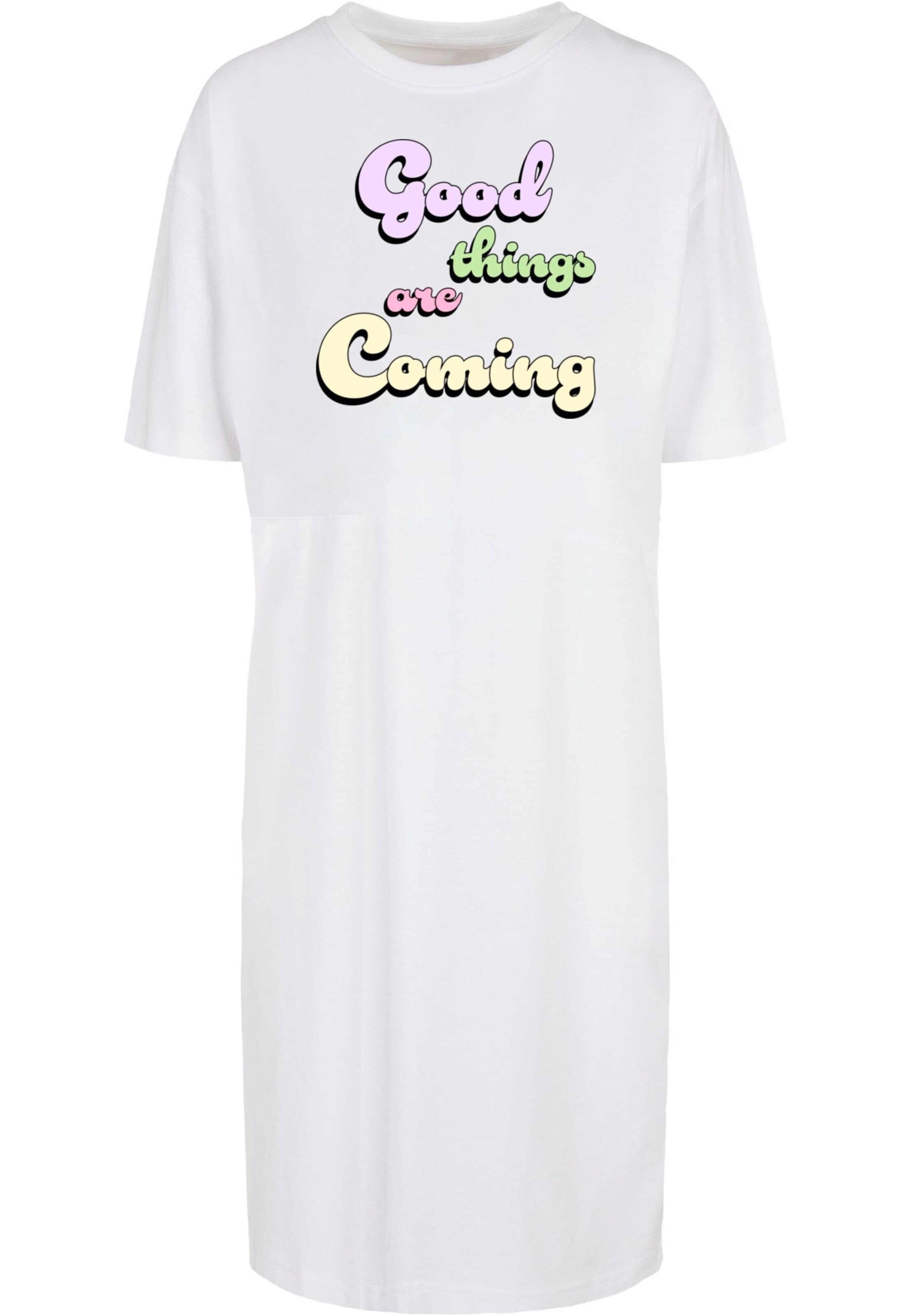 Merchcode Jurk 'Good Things' in Wit: voorkant