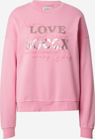 Soccx - Sudadera en rosa: frente