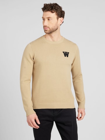 WOOD WOOD - Jersey 'Tay AA' en beige: frente