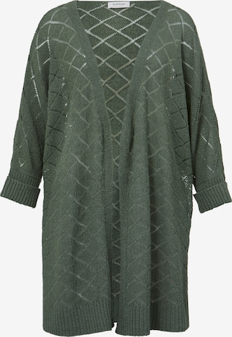 Janet & Joyce Knit Cardigan in Green: front