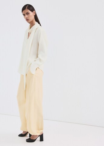 MANGO Loose fit Pants 'Jasmine' in Beige