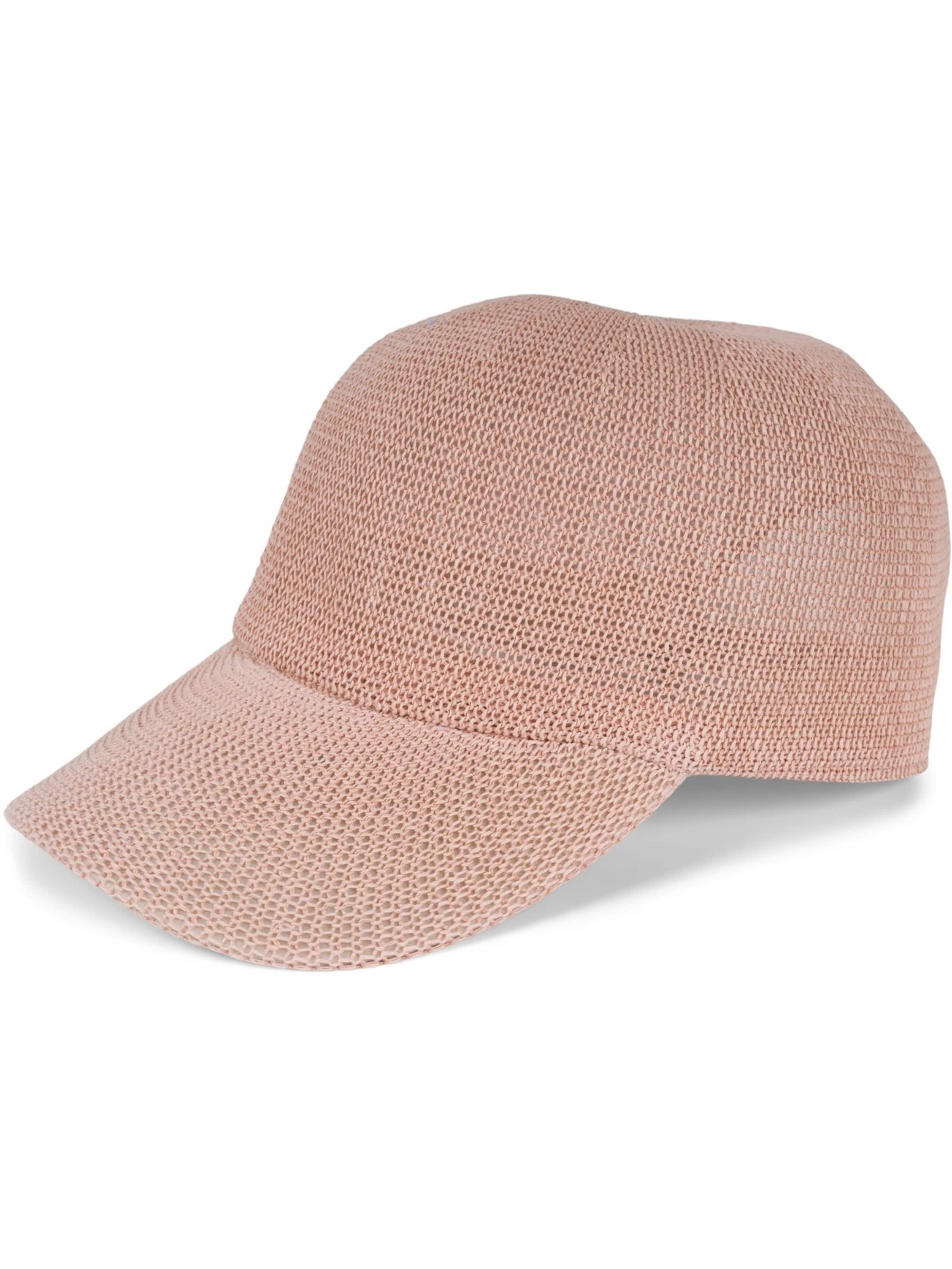 styleBREAKER Cap 'Papierstroh Baseball Cap' in Pink: front