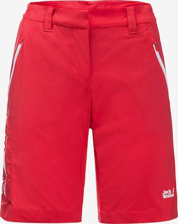 JACK WOLFSKIN Regular Outdoor Pants 'Overland' in Red: front