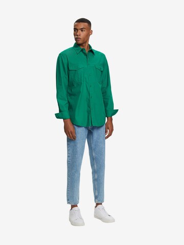 ESPRIT Regular fit Button Up Shirt in Green