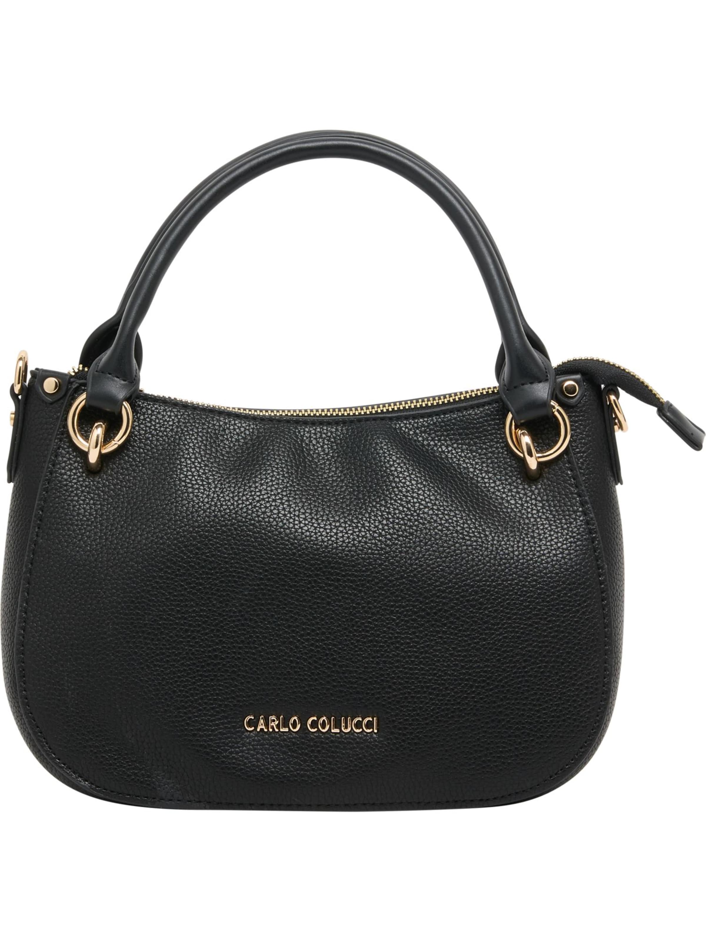 Carlo Colucci Handtas ' DeFrancesco' in Zwart: voorkant