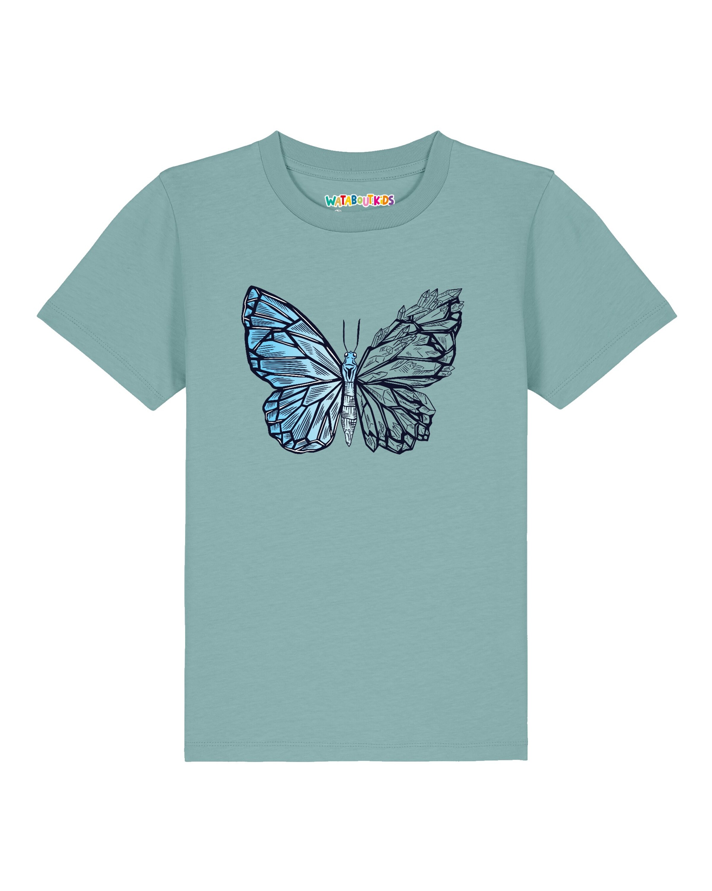 Maglietta di watabout.kids in blu: frontale