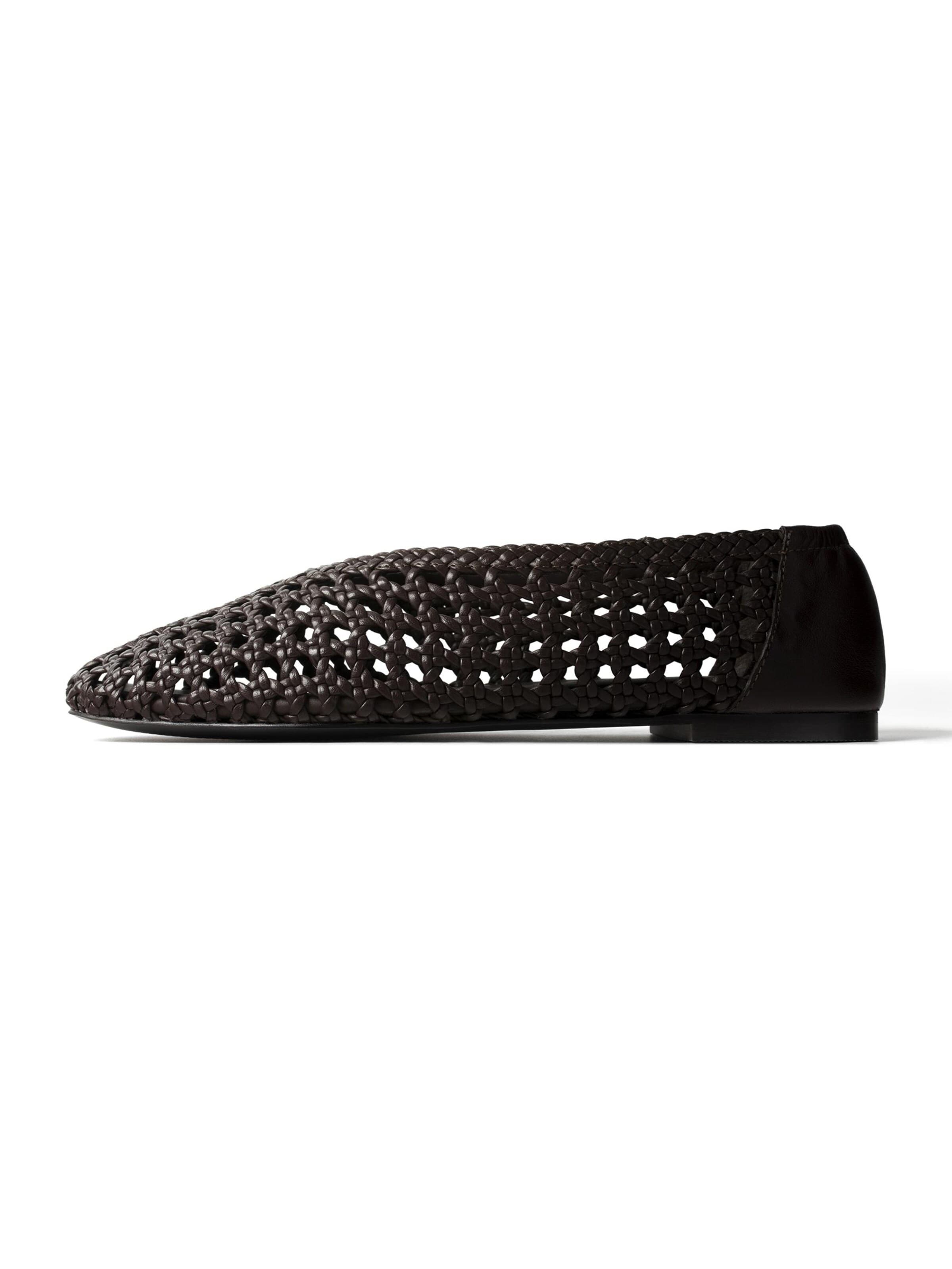 L37 HANDMADE SHOES - Pantufa 'REMEMBER THIS MORNING' em castanho: frente
