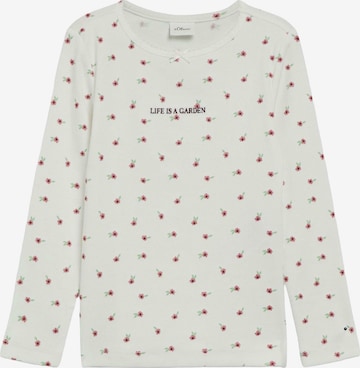s.Oliver Shirt in Wit: voorkant