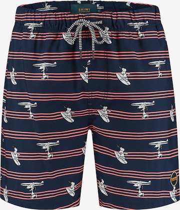 Shorts de bain 'Surfer Dude' Shiwi en bleu : devant