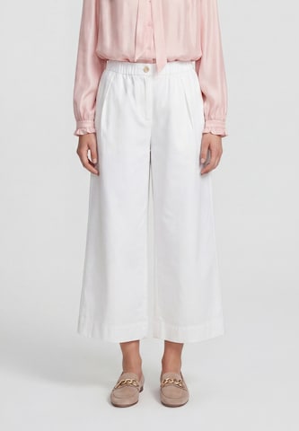 Wide Leg Pantalon à pince Usha en blanc : devant