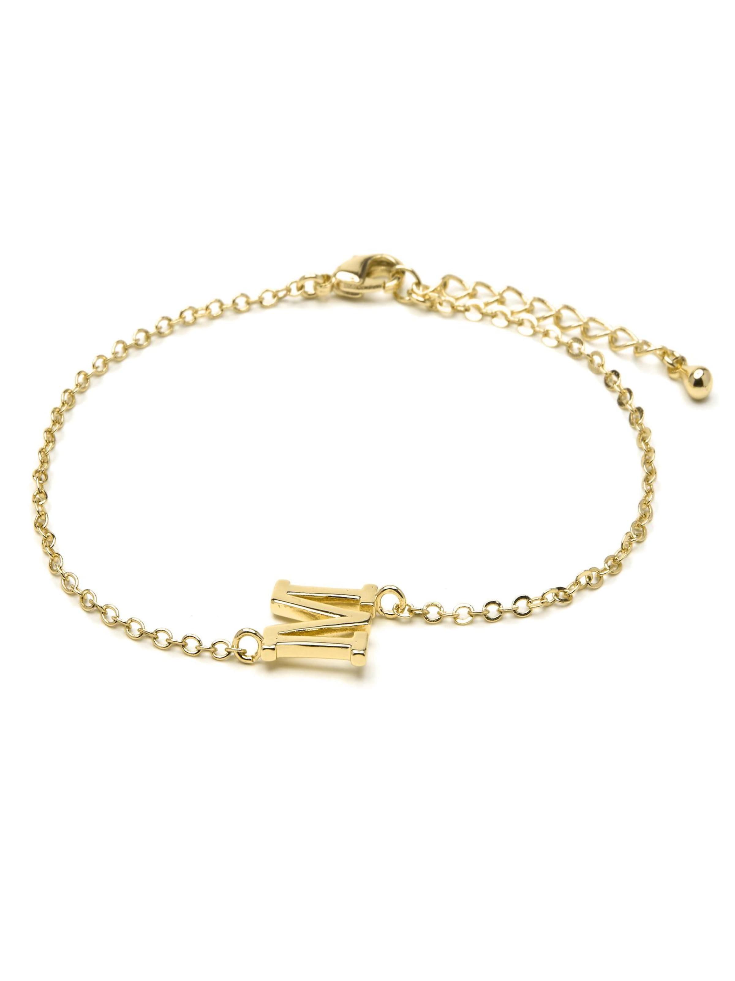 Luxenter Bracelet 'Alphabet M' in Gold