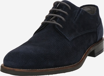 Chaussure à lacets bugatti en bleu : devant