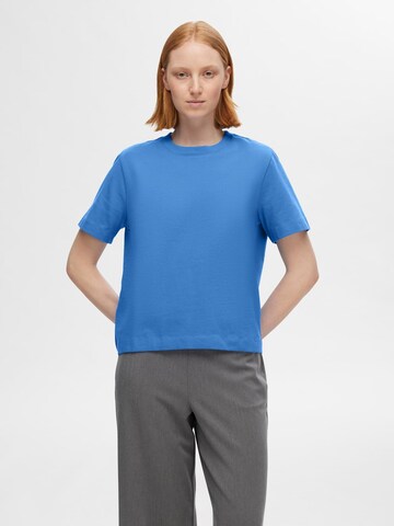 SELECTED FEMME T-Shirt 'ESSENTIAL' in Blau