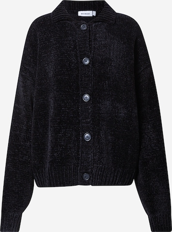 WEEKDAY Knit Cardigan in Black: front