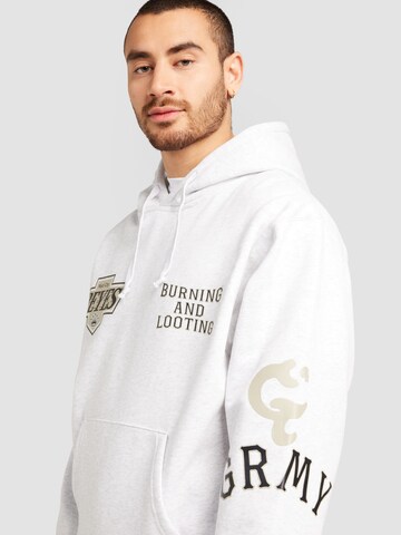 Grimey Sweatshirt 'CAUSING PANIC' in White