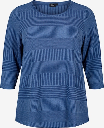 Zizzi Blouse 'VMARI' in Blauw: voorkant