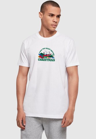 Merchcode Shirt 'Peanuts Night Before Christmas' in White: front