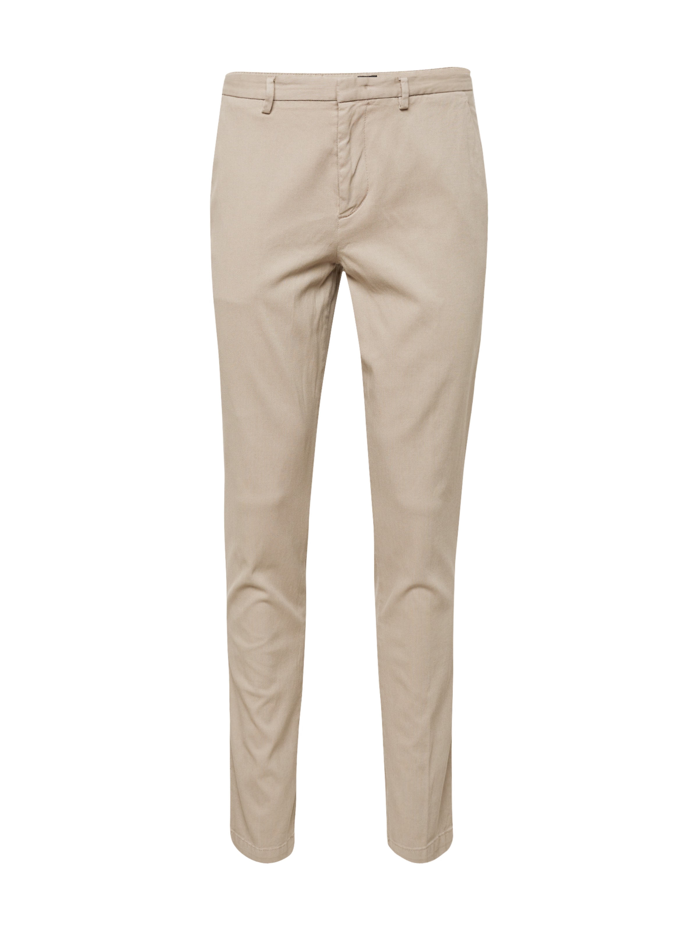 BOSS Slimfit Lærredsbukser 'Kaito' i beige: forside