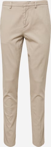 Coupe slim Pantalon chino 'Kaito' BOSS Black en beige : devant