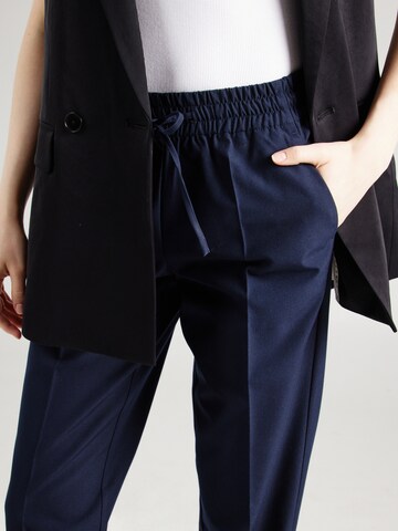 TOM TAILOR Loose fit Trousers with creases in Blue