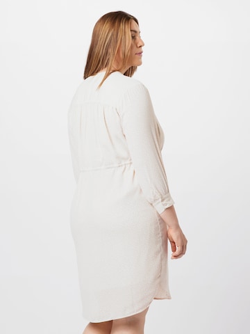 Selected Femme Curve Shirt Dress 'Kamina' in Beige