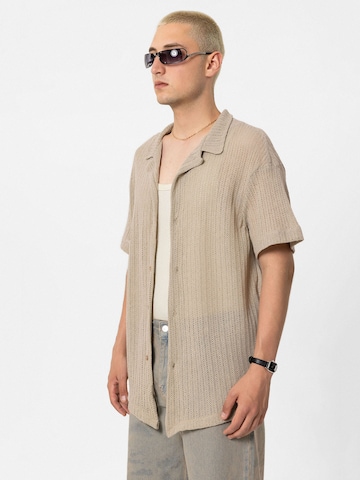 Comfort fit Camicia 'Tithonia' di VAMOS CLO in beige