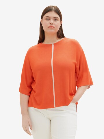 Tom Tailor Women + Sweater in Orange: front