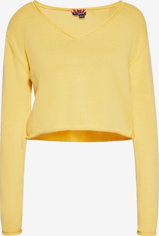 myMo ROCKS Sweter w kolorze żółty: przód