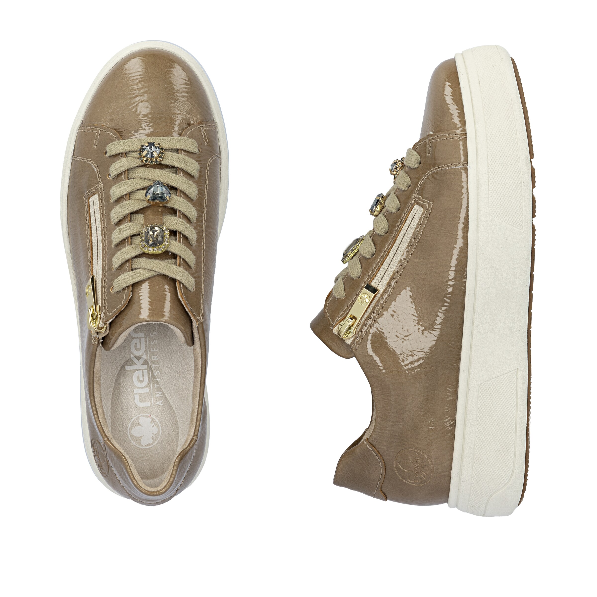 Baskets basses Rieker en beige