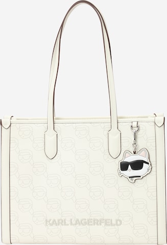 Shopper di Karl Lagerfeld in bianco: frontale
