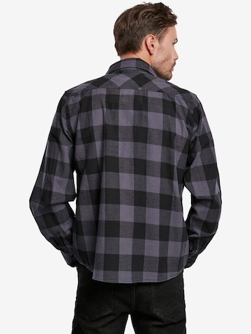 Brandit Regular fit Button Up Shirt in Black