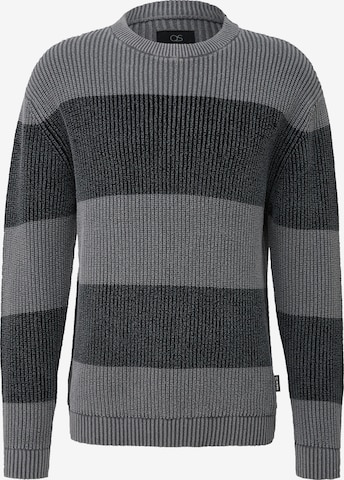Pull-over QS en gris : devant