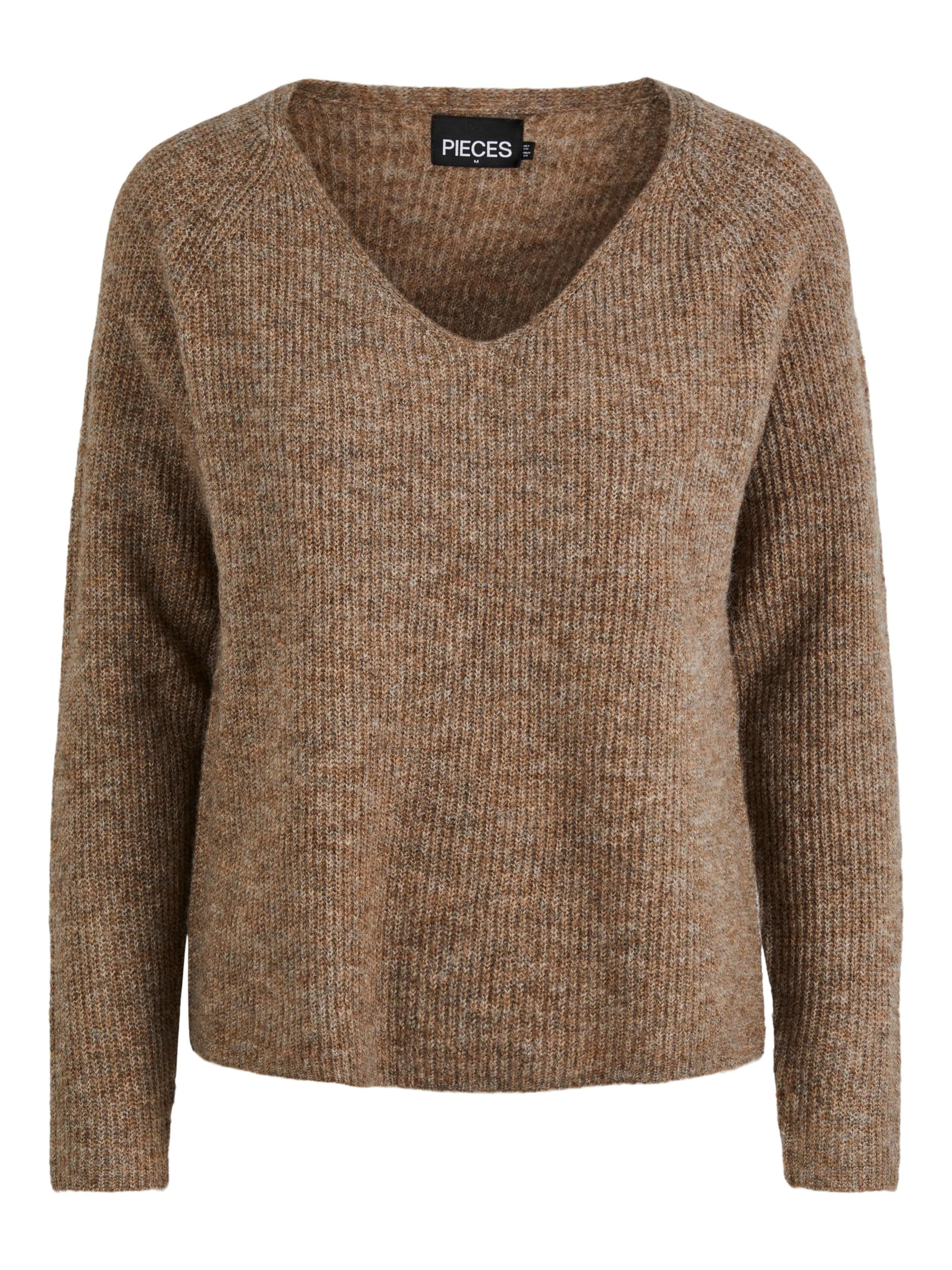 Pull-over 'Ellen' PIECES en marron : devant