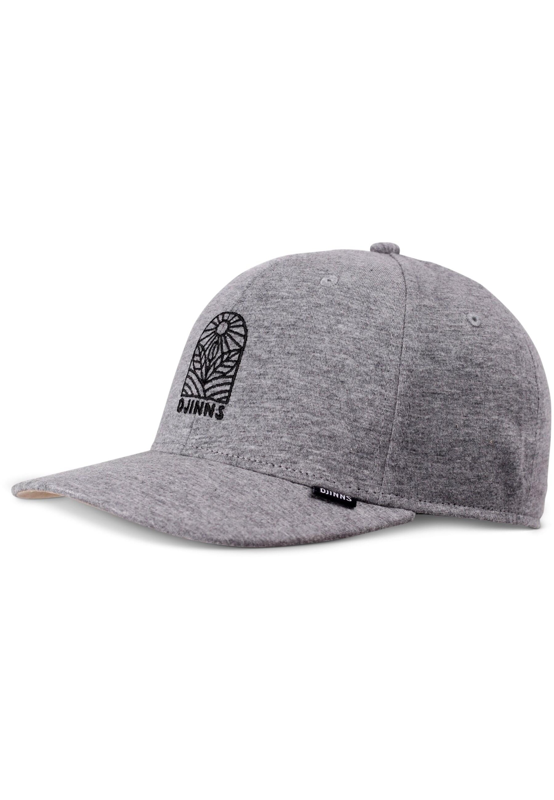 DJINNS Шапка с козирка в сиво: отпред