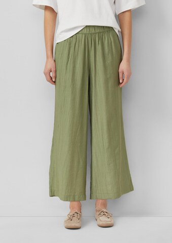 s.Oliver Wide leg Broek in Groen: voorkant