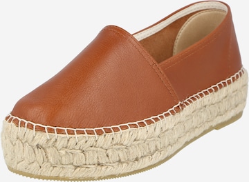 Espadrillas 'Classic Cuir High' di espadrij l´originale in marrone: frontale