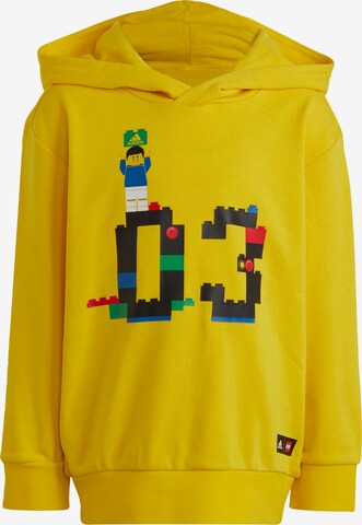 ADIDAS SPORTSWEAR Athletic Sweatshirt 'LEGO' in Yellow: front