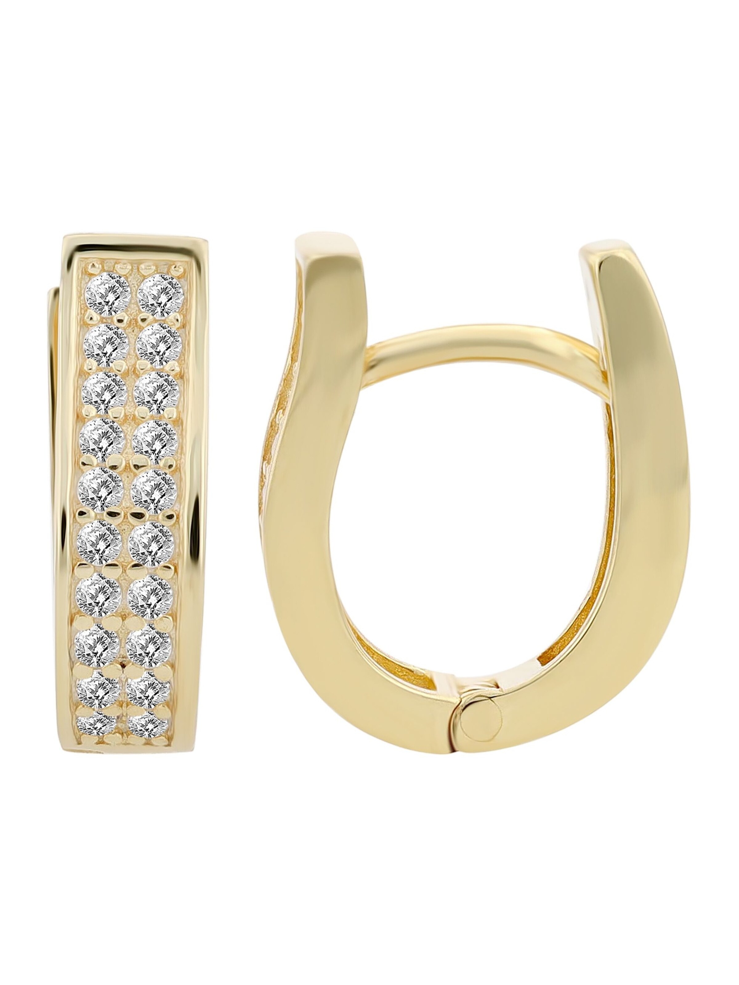 Akzent Earrings 'Yucca, 925 Sterlingsilber, langlebig' in Gold