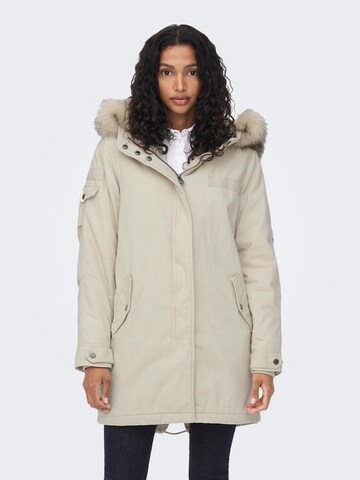 Parka mi-saison 'MAY' ONLY en gris : devant