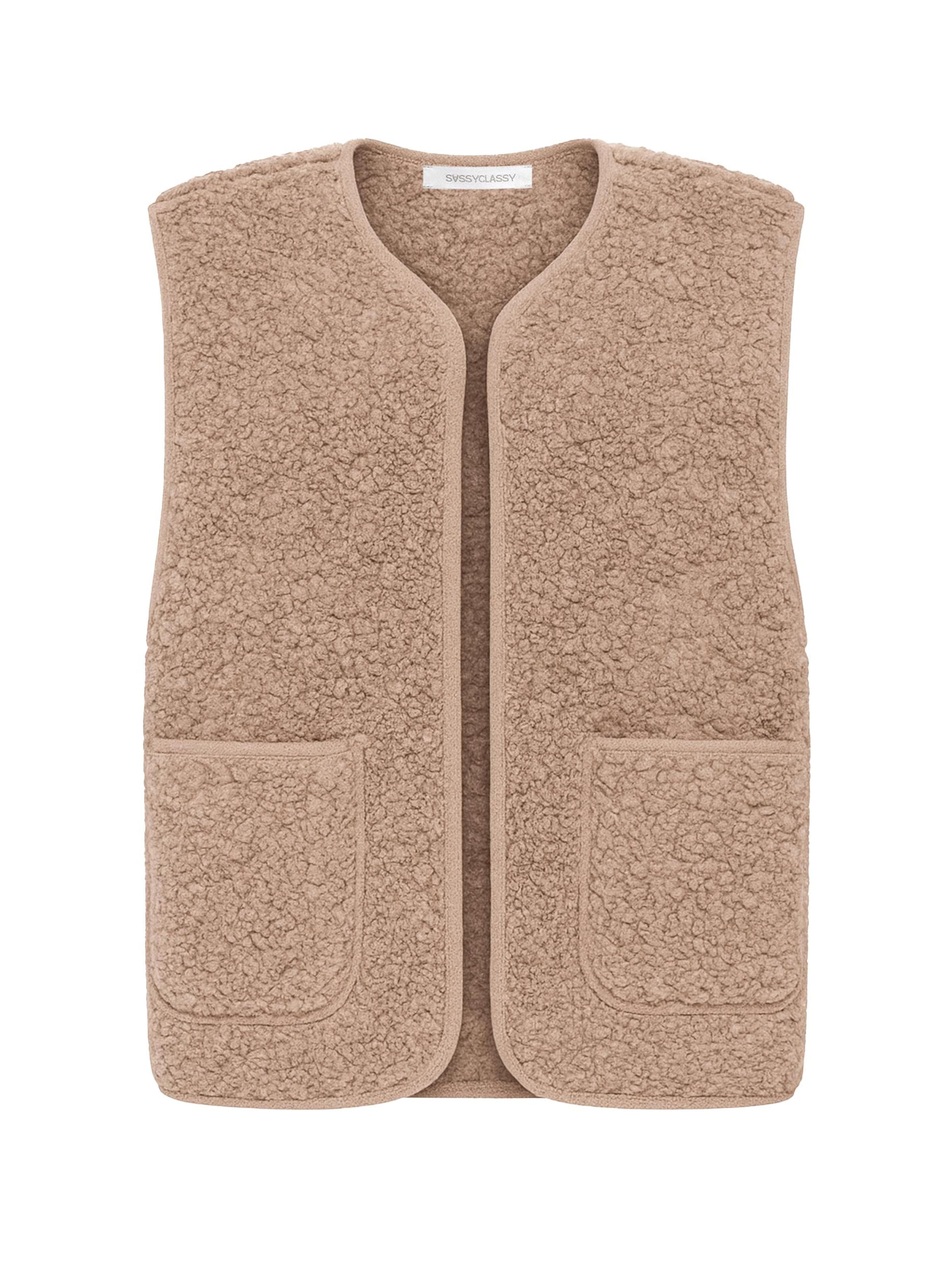 SASSYCLASSY Vest in Brown: front