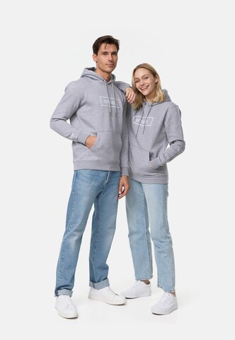 smiler. Kapuzenpullover buddy. in Grau: Vorderseite