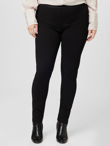 Coupe slim Pantalon 'OVEST' Persona by Marina Rinaldi en noir : devant